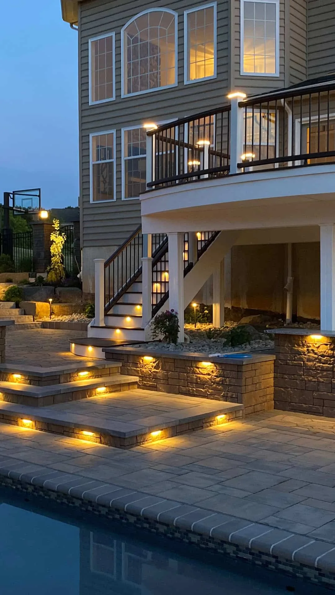 tru scapes deck lighting mobile image april 2023 deck post cap lights