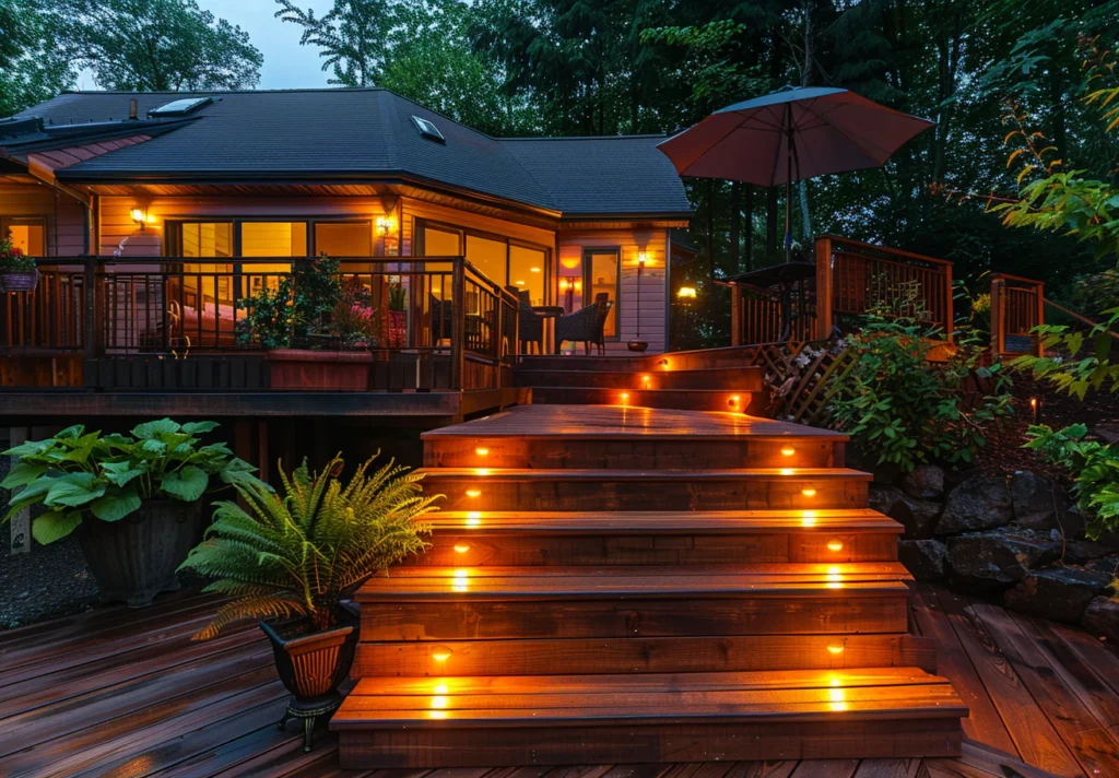Deck Lighting Trends in 2026: Color-Changing Cap, Riser & Wedge Lights 7 deck lighting trends 2026