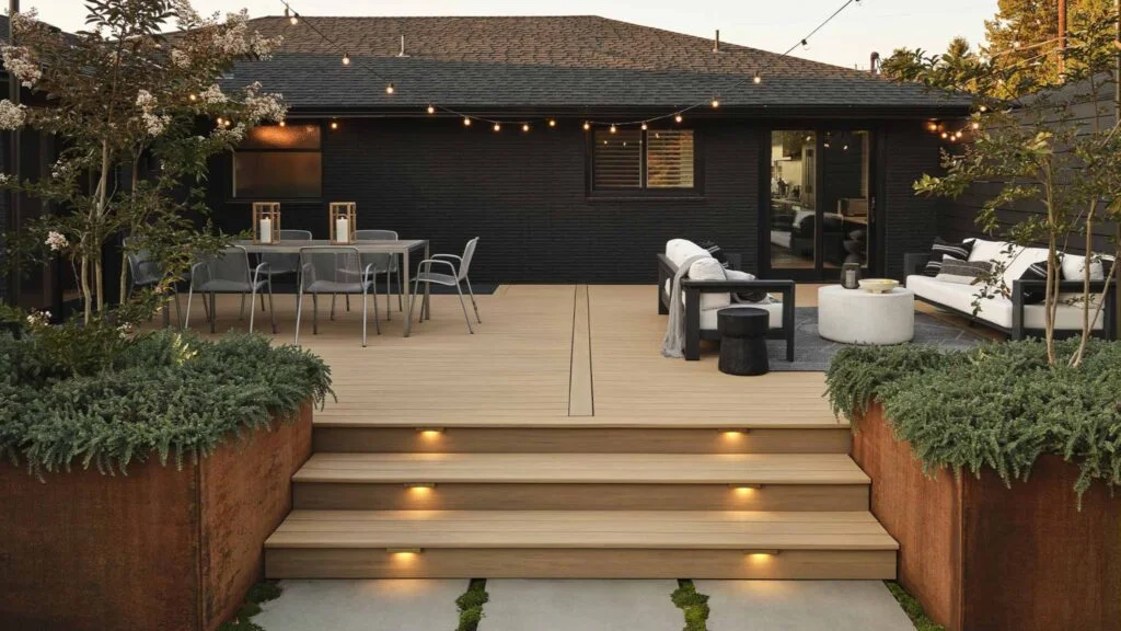 Deck Lights with Planters