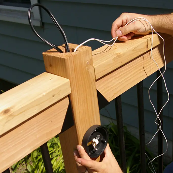 Wire a Deck Post