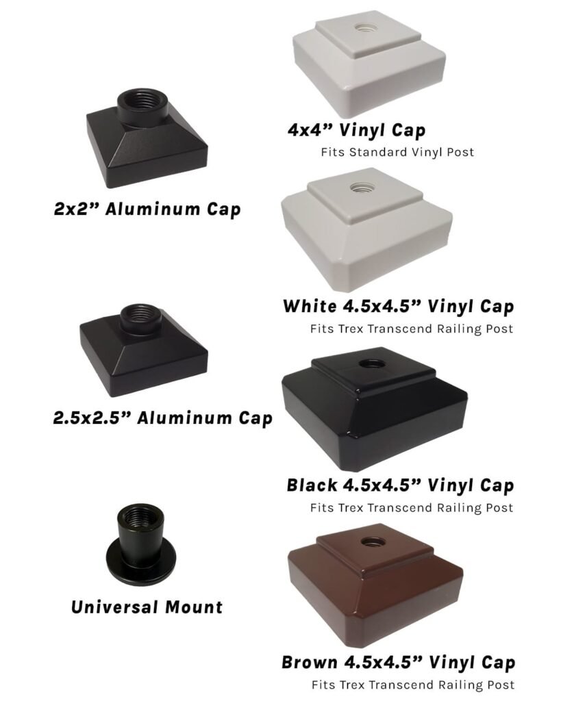 tru scapes deck lighting post cap sizes tru post 1